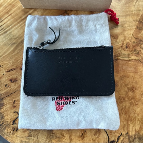 NWT red wing leather zipper pouch black frontier - Picture 3 of 3